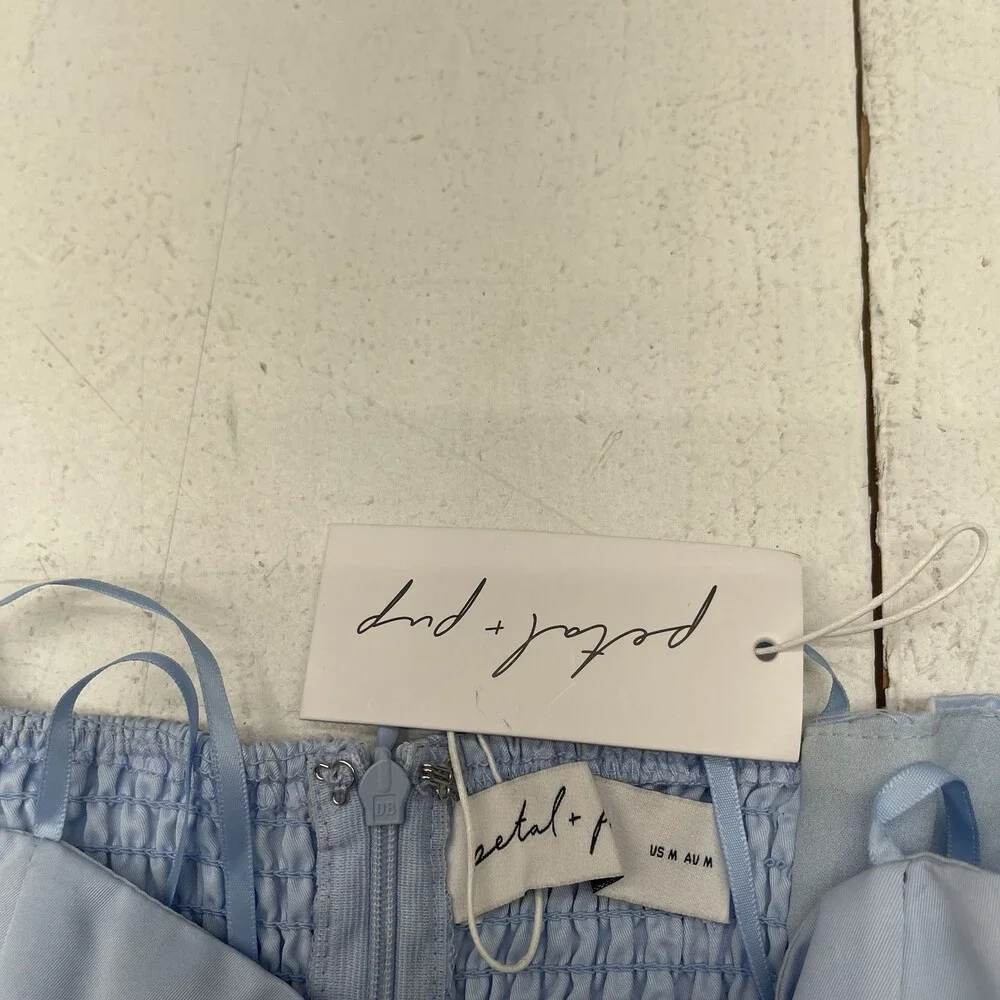 Petal & Pup Fern Light Blue Puff Short Sleeve Mini Dress Women's Size M Defect - Picture 4 of 10